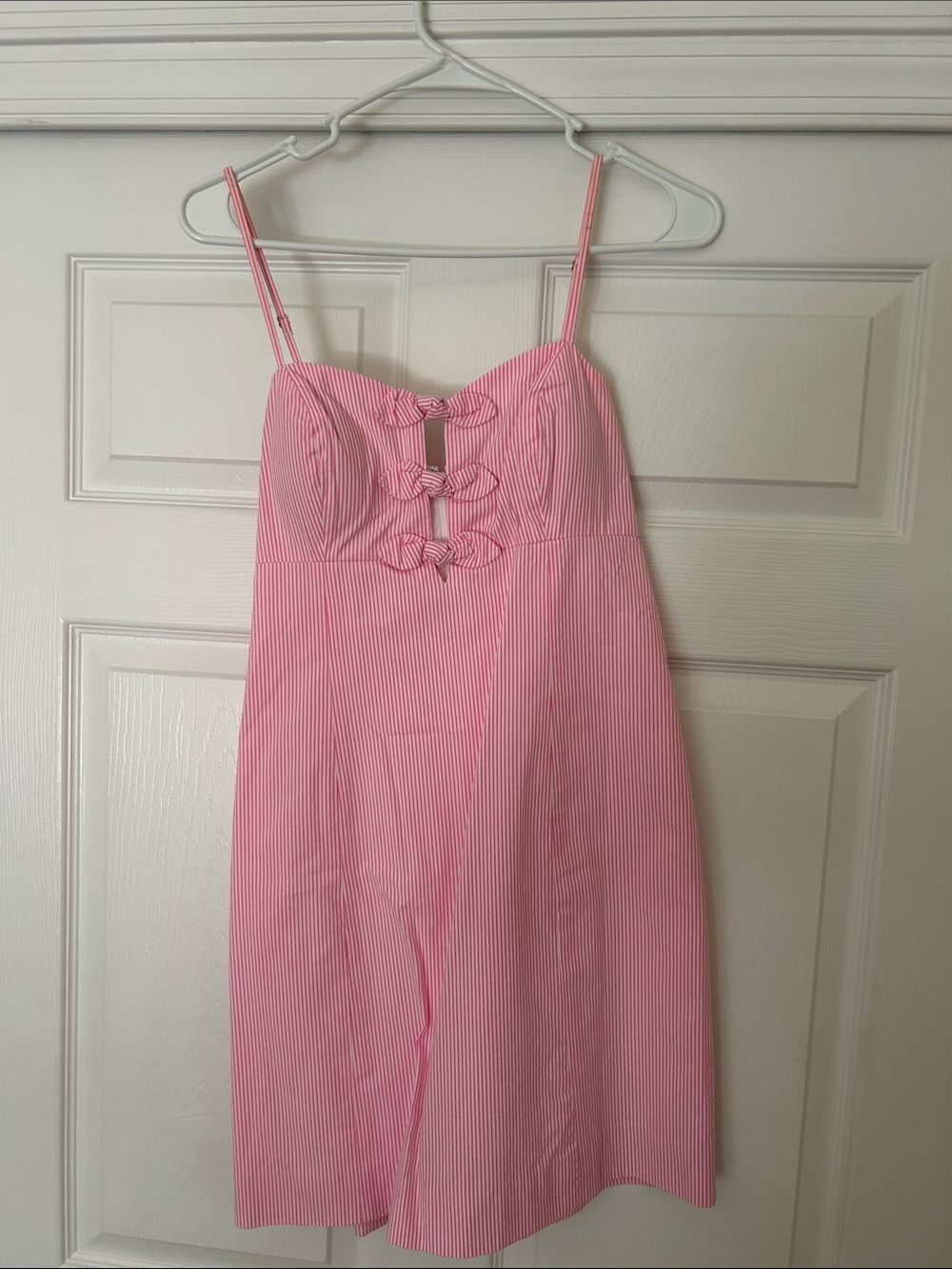 Lilly Pulitzer Pink Striped Bow-Front Mini Dress